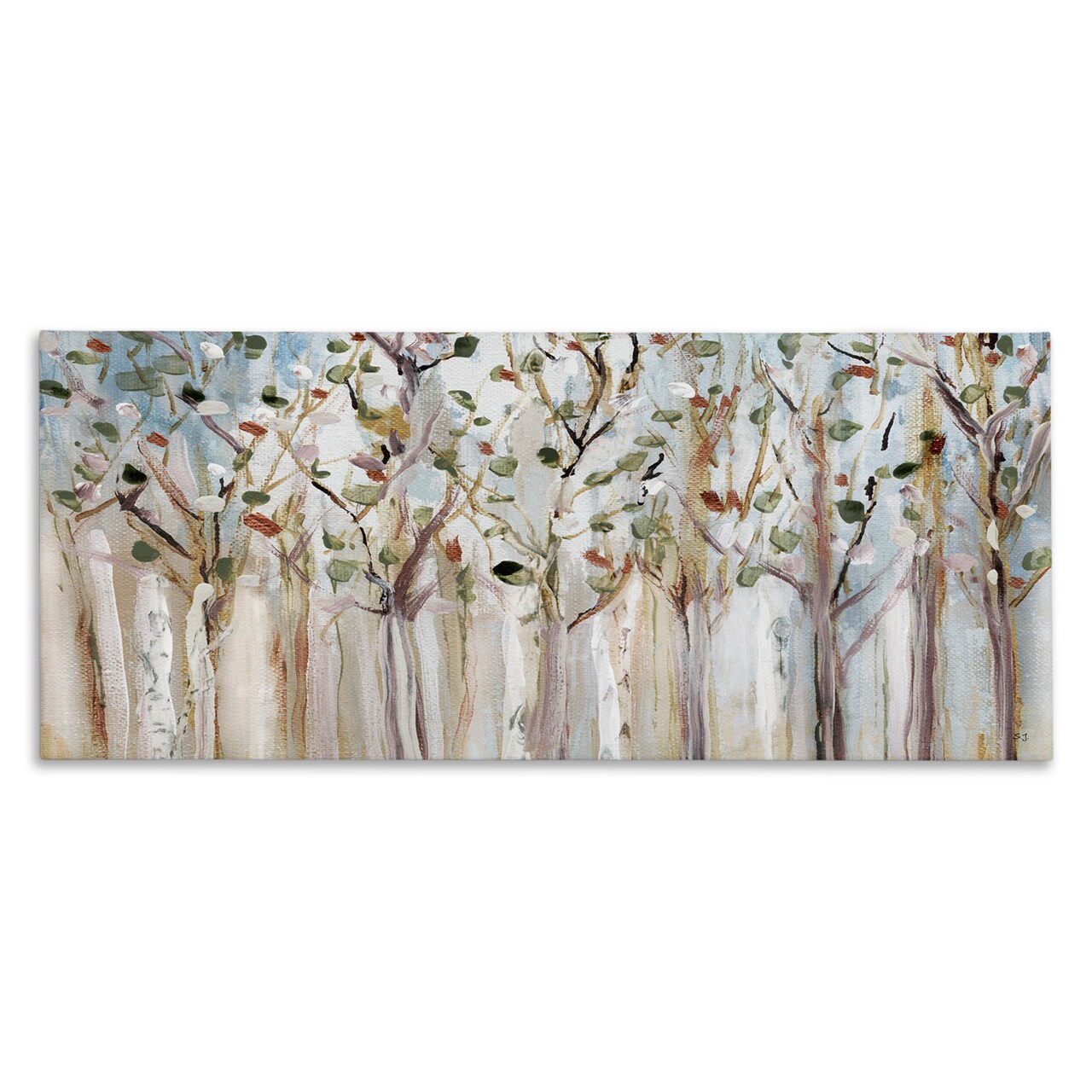 Stupell Industries Bare Branch Trees Birch Forest Canvas Wall Art